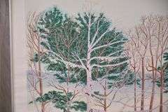 Large signed limited edition framed print of trees by Joni Frankel; 55-12342B