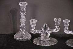 2 pairs of crystal candlestands; 74-12881D