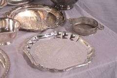 Large group of miscellaneous silverplate items; 16721-064A