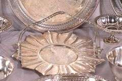 Large group of miscellaneous silverplate items; 16721-064A