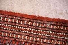 2.8'x3.10' hand knotted vintage Bokhara rug; 55-12204