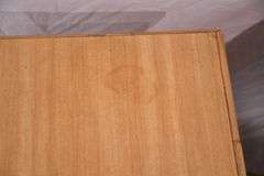 Pair of rattan bentwood two-tier step back side tables with Formica tops; 1116-729