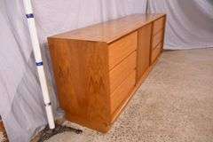 Danflex Danish modern style credenza/dresser with tambour door and 6 drawers; 55-12348