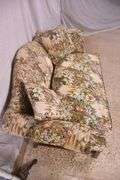 Small camelback loveseat; 55-12165
