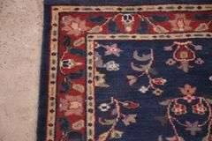 2.7'x7.9' hand knotted rug/runner with blue field; 5038-004