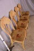 Set of 4 rattan dining chairs; 21-2703