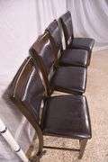 Set of 4 synthetic leather bar chairs; 1153-087