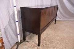 Large 3 door credenza with textured copper doors; 55-12347