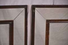 Pair of square mirrors with mahogany frames; 55-12315E