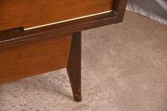 Fashion Made walnut mid-century 8 drawer double dresser; 74-12861