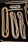 Group of vintage faux pearl necklaces and bracelets; 74-12881F