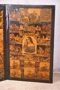 Vintage decoupage 2-panel folding dressing screen; 18308-009
