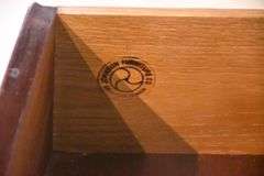 Johnson Furniture Co. mahogany 3 drawer bowfront dresser; 74-12856
