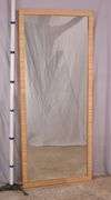 Large mirror with layered bamboo frame; 55-12191