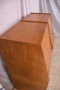 Danish Modern style kneehole slant front computer desk; 74-12845