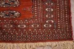 2.8'x3.10' hand knotted vintage Bokhara rug; 55-12204