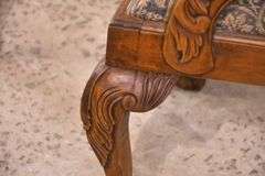 Pair of carved mahogany Chippendale style open armchairs; 1116-739