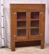 Early pine 2 door bookcase/cabinet top; 18308-010