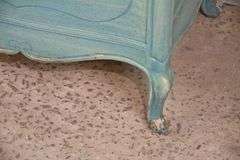 Blue French style serpentine front 9 drawer triple dresser; 55-12193