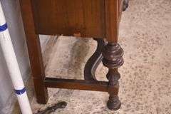 Walnut china cabinet with 1 glass door and 1 drawer; 74-12844