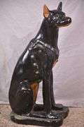 Plaster dog statue; 336-4569