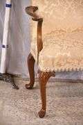 Carved Queen Anne style open armchair; 74-12869