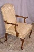 Carved Queen Anne style open armchair; 74-12869