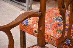 Set of 10 solid mahogany Chippendale style dining chairs; 55-12206