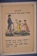 Pair of small vintage engravings "Noun" & "Participles"; 18303-011