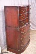 Mahogany chest on chest; 55-12159