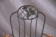 5 piece green iron dining set; 1116-746
