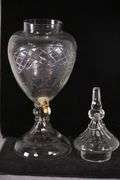 Large crystal beverage dispenser with lid; 18305-030