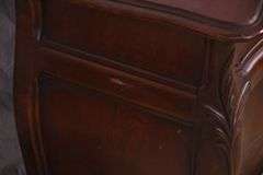 Pair of carved cherry French style 3 drawer bedside chests; 74-12878C