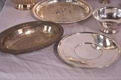 Large group of miscellaneous silverplate items; 16721-064A