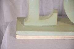 Carved wooden "Love" sign with marble base; 43-163