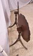 Pair of Ferguson mahogany tilt-top side tables; 55-12237+