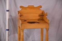 Early two-tier washstand with drawer; 18304-008