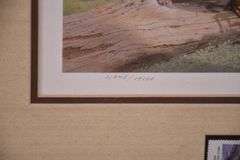 Signed limited edition framed 1985 First of Georgia waterfowl print and stamp by Daniel Smith; 55-12218B
