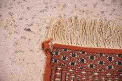 2.8'x3.10' hand knotted vintage Bokhara rug; 55-12204