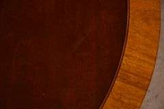 Kindel round inlaid mahogany coffee table; 4779-003