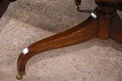 Oval mahogany double pedestal dining table with 3 leaves; 18301-001