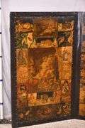 Vintage decoupage 2-panel folding dressing screen; 18308-009