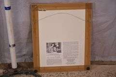 Signed framed print "Blue Grosbeak with Black-eyed Susan" by Anne Worsham Richardson; 18092-026