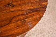 Round side table with carved skirt; 1153-096