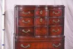 Mahogany chest on chest; 55-12159
