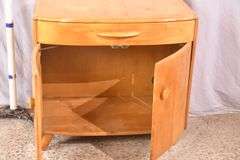 Maple modern style bowfront server; 55-12319