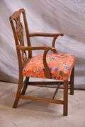 Set of 10 solid mahogany Chippendale style dining chairs; 55-12206