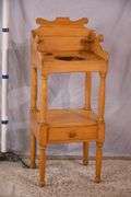 Early two-tier washstand with drawer; 18304-008