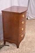 Thomasville mahogany bowfront 4 drawer bedside chest; 55-12188