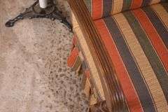 Open armchair with striped fabric; 5038-007